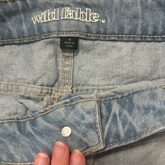 Denim color block skirt - Picture 4 of 4